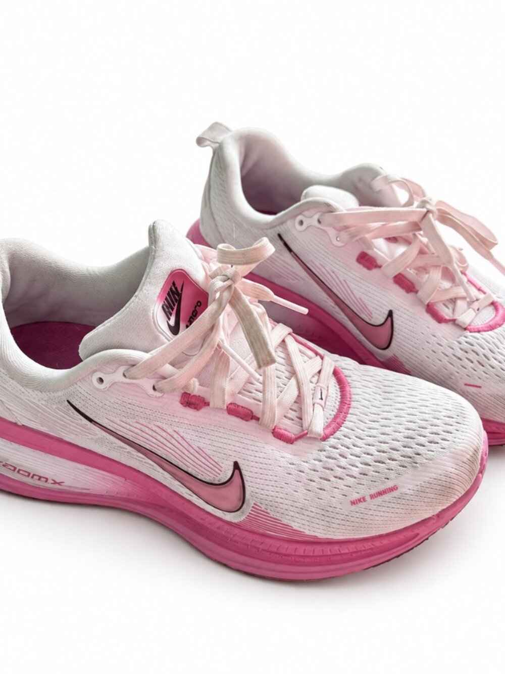 Nike Air Zoom White & Pink Running Sneakers | Size 7.5